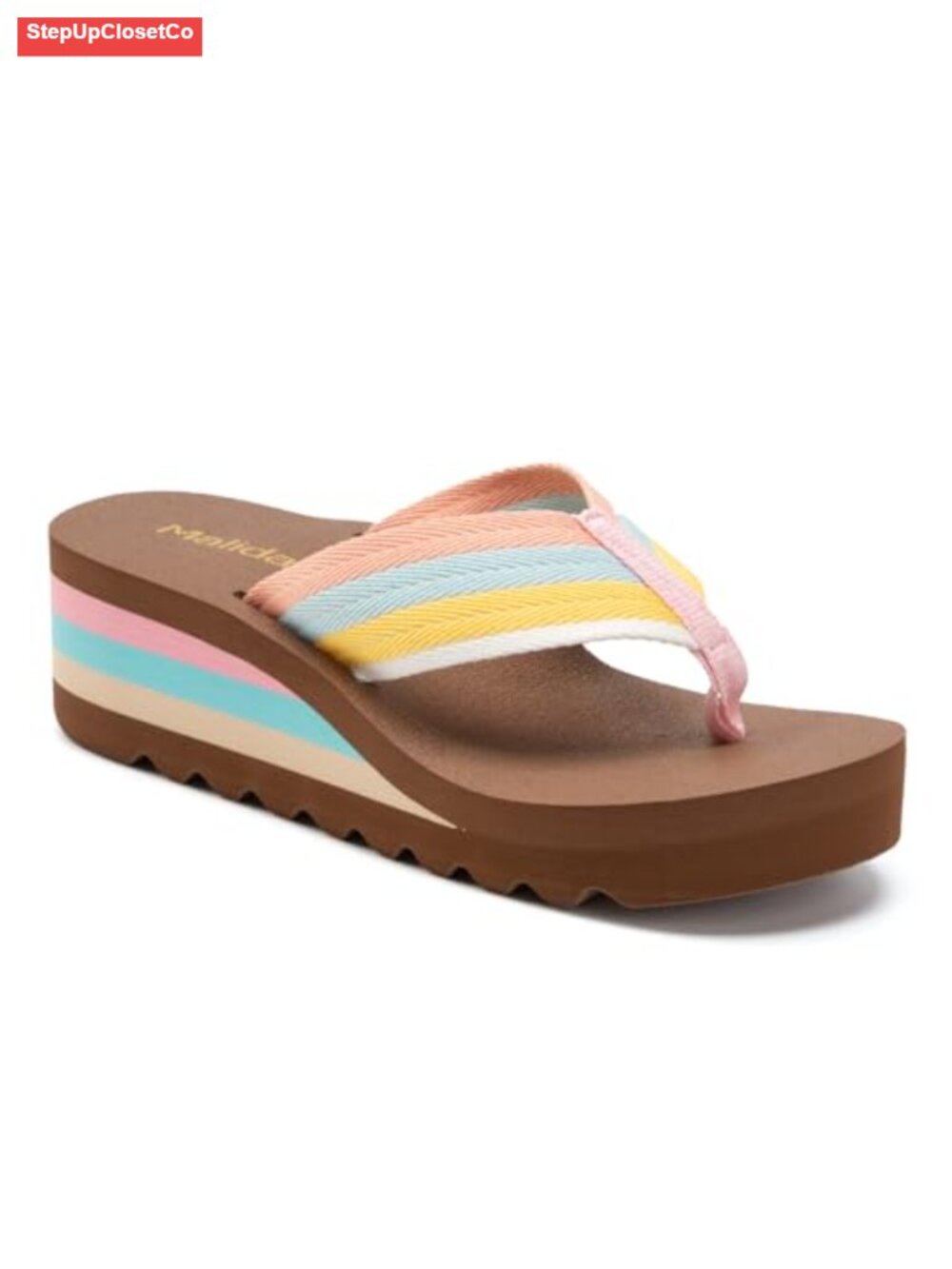 Womens Platform Flip Flops Wedge Sandals Arch Support Cushion Sole Walking